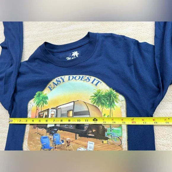 The Easy Life "Easy Does it" Long Sleeve Navy Blue T-shirt, Men's Size Small - Picture 6 of 11